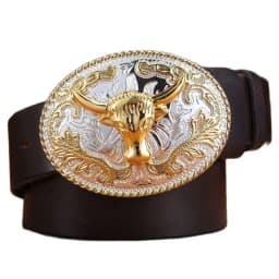 gold eagle big buckle full grain real leather 100% genuine leather hawk mens belts luxury high quality camel brown cowboys women