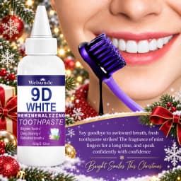 2PCS Whitening Toothpaste for Deep Cleaning & Brighter Smile, Purple Remineralizing Hydroxyapatite Toothpaste, European Formula with Minty Fresh Breath, Gentle on Gums, Travel-Size 60g*2, Ideal Oral Hygiene Gift for Women & Men, Local Warehouses