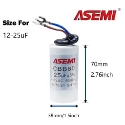 1PC CBB60 Capacitor 65uF 5UF 10UF 12UF 450V AC 5% Tolerance Motor Run Capacitors for Washing Machine And Water Pump