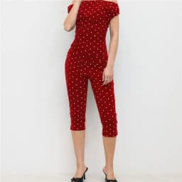 Women Y2k Polka Dot Printed Capris Cute Low Rise Stretchy Cropped Pants Side Bow Tie Skinny Capri Leggings Going Out Streetwear