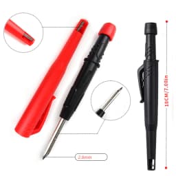 Carpenter's Pencil Card Set, Deep Hole Marking And Drawing, With 2.8mm 2Box Leads, For Carpenter Woodworking Architect