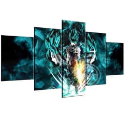 Manga 5 Panels Dragon Ball Goku Super Saiyan Wall Anime Poster Comic Canvas Painting Picture Home Living Room Gift Mural Cudros