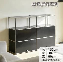 Module Steel Living Room Storage Cabinet Rack Kitchen Sideboard Dining Side Locker Nightstand Flip Sofa Side Cabinet Bookshelf
