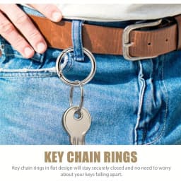5PCS Spring O Ring Metal Round Carabiner Clip Circle Key Ring Clips for Keychain Buckle Bags Purse Handbag Craft Keychain Clip