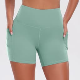 Women Shorts with Pockets Tummy Control Butt Lifting Cycling Tights Stretchy Slim Gym Sports Shorts Summer Casual Wear