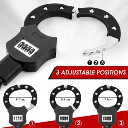 Security Locks Chain Link Handcuff Lock 93cm Lang E Scooter Lock with Combination Code w/ 3L Waterproof Bag Black