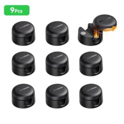 Rocoren Spiral Cover Magnetic Cable Clamp Cable Smooth and Adjustable Rope Holder Under Table Cable Management Cable Organizer