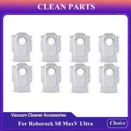 For Roborock S8 Maxv Ultra Vacuum Cleaner Accessories Mian Brush Side Brush Mop Pads Cloth Dust Bag Hepa Filter Spare Parts