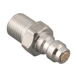 Stainless Steel Pneumatic Quick Coupler Kit For 8mm Hose With M10x1 Male Adapter And Dust Cap Silver+Black