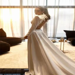 Satin Wedding Party Long Skirt A Line High Side Slit Removable Bridal OverSkirt Femme Bridal Detachable Train 2025 Customized