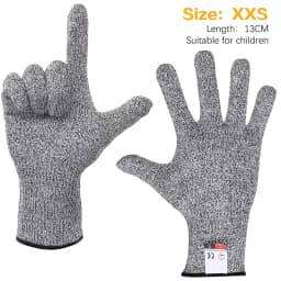 2PCS Grade 5 Anti Cutting Gloves Kitchen HPPE Anti Scratch Glass Wood Cutting Safety Protection Horticulturist Protector Gloves