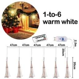 LED Firework Light 2x 4x 6x USB Powered Hanging Fairy Lights DIY Starburst Lamp for Garden Christmas Garland Festival Decor