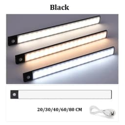 Night Light Motion Sensor LED USB Rechargeable 1000mAh Battery Cabinet Lamp 3 Colors Dimming For Bedroom Kitchen Light