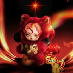 POP MART SKULLPANDA x My Little Pony Series Plush Doll Pendant Genuine Blind Box Mystery Box Guess Bag Toys Cute Anime Figure