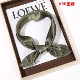 Solid-color Square Scarf single-color Imitation Silk Small Square Plain Glossy Satin Color Tween Performance Silk Scarf SJ19
