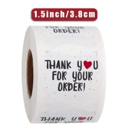 500pcs 1.5 Inch "Thank You For Your Order" Kraft Paper Sticker Envelope Seal Label For DIY Biscuit / Candy Packaging Sticker