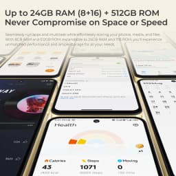 OUKITEL C69 Smartphone 6000mAh, 7.2” HD+ Large Screen 24GB(8+16)+256GB, 64MP Main Camera NFC Cellphone Android 15,120Hz,Dual 4G