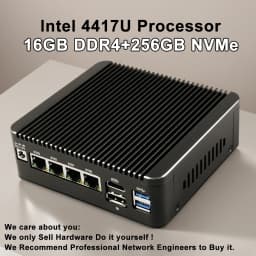 12th Gen Intel Pentium 4417U 2.5G Soft Router 4X I226-V LANS RJ45 Fanless Mini PC HD DP USB-C PfSense OPNsense Firewall PVE ESXI