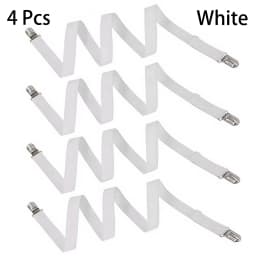 4PCS Dual Clip Bed Sheet Fasteners Multi Purpose Grippers for Securing Bed Sheets Sofa Covers, with Adjustable Anti-Slip Feature