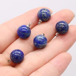 5pcs Natural Stone Agates Crystal Quartzs Damation Jaspers / Amethysts Pendant for Necklace Earring or Jewelry Making Size 10mm