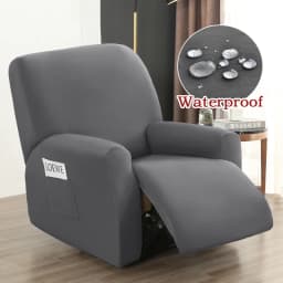 Water-resistant Recliner Covers with Pockets Stretch Reclining Chair Covers Sofa Couch Covers Furniture Protector for Pet Kids