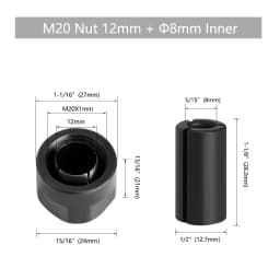 LAVIE Carving Machine Collet Trimming Machine Woodworking Accessories Adapter ER Clamp Nut -C NUT COLLET