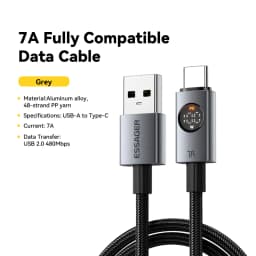 Essager 120W USB Type C Cable 7A Super Fast Charging Adapter for Xiaomi 17 14 13 12 pro Redmi K80 Note 14 POCO F7 - USB a to Typ