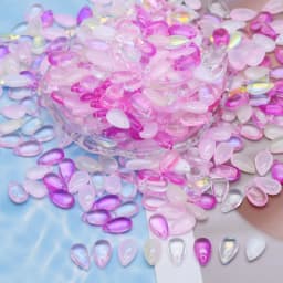 8x14mm 30/60Pcs Water Drop Shape Czech Glass Beads DIY Jewelry Findings Water Drop Glass Loose Beads for Jewelry Making Necklace