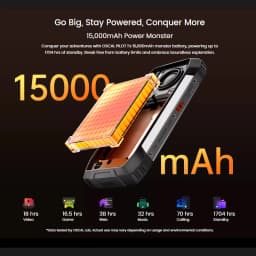 Blackview Oscal PILOT 1 Rugged phone 6.67-inch HD+ 90Hz Display 15000mAh 5W BOX Speaker NFC 6GB 256GB Helio G81 CPU Cellphone