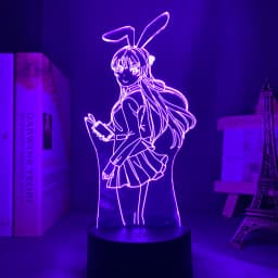 3d Anime Lamp Mai Sakurajima Figure Nightlight for Kids Bedroom Decor Night Light Birthday Gift Bunny Girl Manga Led Light