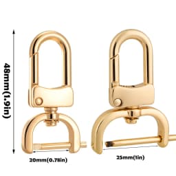2pcs Detachable Snap Hook Swivel Clasp for Purse Bag Making, Purse Strap Hardware for Replacement Purse Keychain Hardware