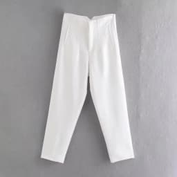 HH Women Vintage Solid Pencil Pants High Waist Pant For Women Casual Streetwear Woman Trousers Office Wear Basic Pant Mujer