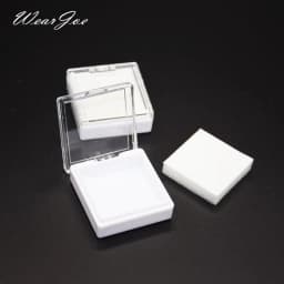 24pcs Gemstone Display Box Gem Stone Collection Organizer Tray with Cover Loose Diamond Jewelry Holder Protection Box Container