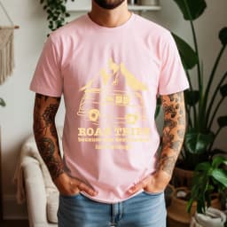 2026 Summer 100% Cotton Road Trips Graphic Oversized Tee Road Trips Camper Van Outdoor Themed Short Sleeve