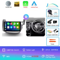 For Honda Jazz 2 GG 2008 - 2014 Fit 2 GE GP GE 2007 - 2014 GPS Car Radio Navigation Multimedia Video Player Stereo BT Android 16