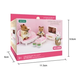 Forest Family Doll 1:12 Dollhouse Kitchen Accessories Mini Model Reindeer Animal Miniature Furniture Pretend Play For Girl Gifts