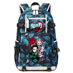 Demon Slayer Anime School Bag Large Capacity Lightweight Student Backpack for Kids Boys Girls Daily Use