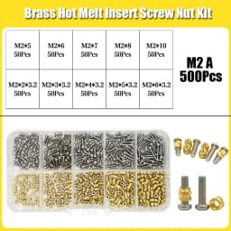 Heat Insert Nut Stainless Screw TS100 Soldering Iron Tip Insert Internal Thread Head Brass Hot Melt Insert Nuts Bolt Insertion