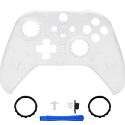 eXtremeRate Replacement Front Housing Shell Case for Xbox One Elite Series 2 Controller Model 1797 - Clear & Single Series