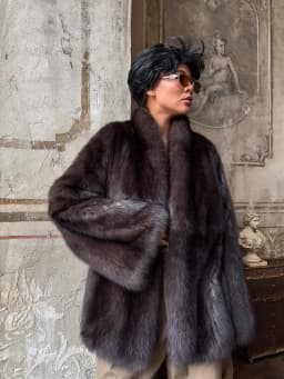 Women Patchwork Faux Fur Coat Elegant Contrast Full Sleeve Lapel Loose Long Staple Plush Jacket Winter High Street Outerwears