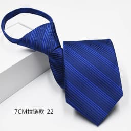 New 7cm Mens Tie Pre-tied Easy Wear Neck Tie Business Wedding Zipper Lazy Pre-tied Korean Style Striped Plaid Solid Necktie