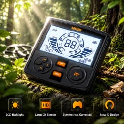 SUNPOW Underground Metal Detector Kit for Adults, 10" IP68 Waterproof Search Coil, 5 Detection Modes, Dual Backlit LCD, High Sensitivity for Gold Coin Relic Beach Treasure Hunting
