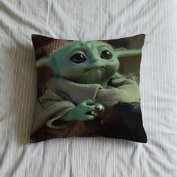S-StarS W-WarsS Grogu Cushion Cover Square Decorative Throw Pillow Case Sofa Bed Living Room Anniversary Gifts
