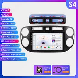 Hizpo 2 Din Android Auto Radio For VW Volkswagen Tiguan 1 NF 2006-2016 Carplay Car Multimedia GPS 2din Autoradio Head Unit Navi