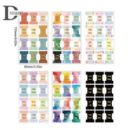 60Pcs/5Sheets Colorful Monthly Tabs Adhesive Planner Index Stickers For Office Planner Organizan Decorative Sticker