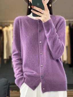 Long Sleeve 100% Merino Wool Sweaters Spring Autumn Women O-Neck Knitwear Tops Clothing Fashion Basic Tops
