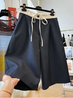 Elastic Waist Drawstring Casual Suit Pants for Women Spring New Wide Leg Trousers