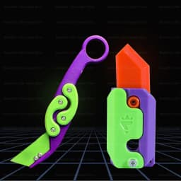New Knife Fidget Toy 3D Printing Technology Stocking Stuffers Gift With Butterfly Claw Blade Carrot Fidget Toy Stress relief Toy