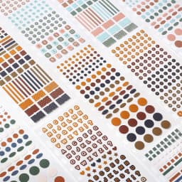 12 sheets Korean style artistic dots alphanumeric markers die-cutting sticker DIY handmade materials scrapbook decorative sticke