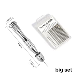 Mini Hand Drill Precision Resin Molds Tool With 10pc Twist Drill Bits For Resin Plastic Wood Keychain Pendant Jewelry Making